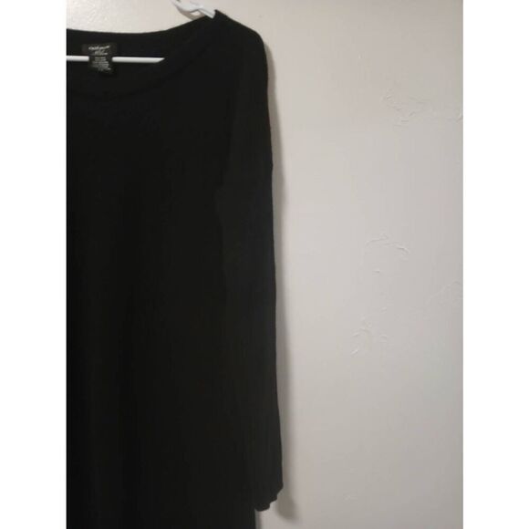 Lord and Taylor womens large boat neck wool cashmere black sweater dress - Picture 3 of 6